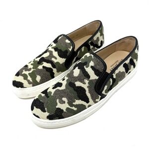 Jon Josef Bari‎ Sneaker Loafer Slip-on Shoes Camp Green Black Gray Canvas 40